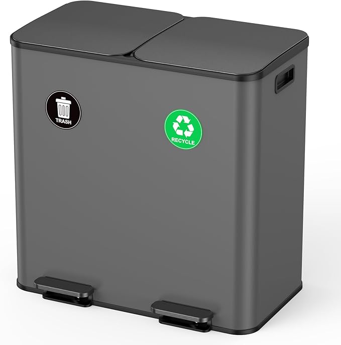 Lovewind Dual Trash and Recycling Bins by LOVEWIND