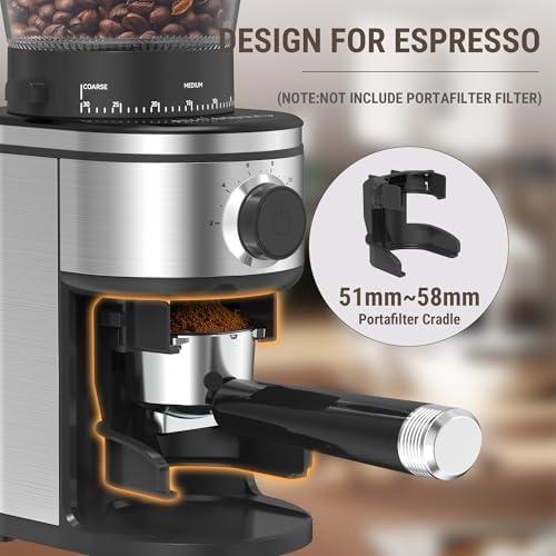 AYCHIRO Electric Conical Burr Coffee Grinder, 30 Settings