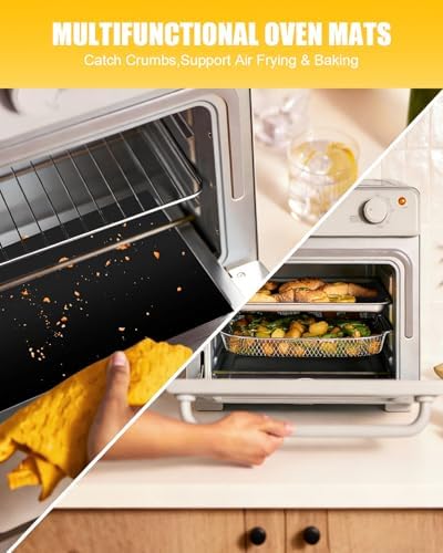 4PCs Teflon Oven Liners Compatible with Bella Air Fry