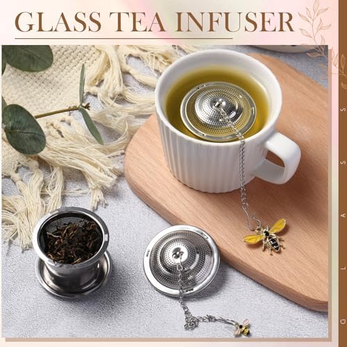 FoldTier 3 Sets Tea Infusers Loose Tea, Stainless Steel Leaf Strainers