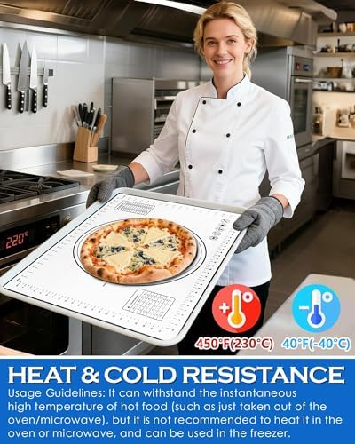 Silicone Pastry Mat with Measurements, 28 x 20 Inch