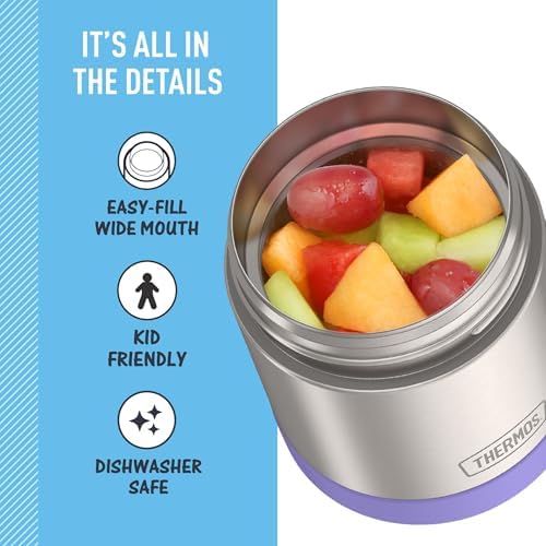 THERMOS FUNTAINER Kids Food Jar, 10oz, Purple