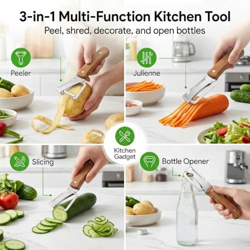 elite peeler and shredder, 2PCS Vegetable Peeler, 1.8mm Thickened