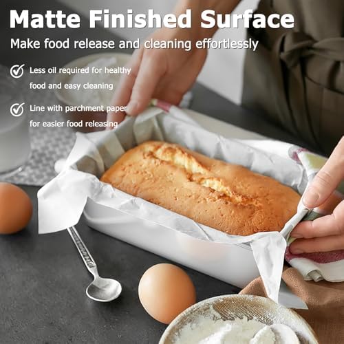 TeamFar Loaf Pans for Baking Bread, 9 x 5 Inch Stainless Steel Loaf