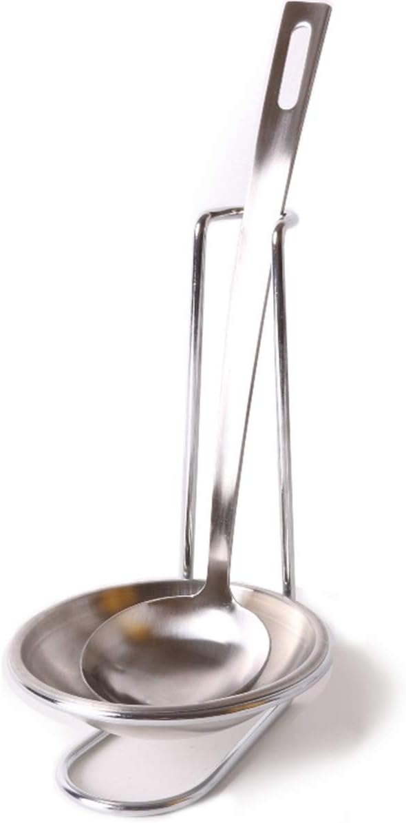 304 Stainless Steel Single Ladle Holder Vertical Spoon Rest Cooking Utensils - Image 3
