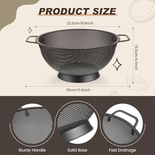 Norme 4-Quart Colander and Fine Mesh Strainer Set