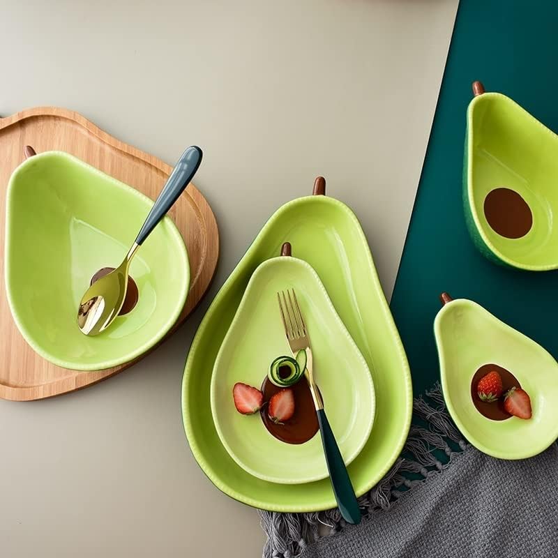 Salad Bowl Nordic Creative Avocado Home Pasta Ceramic Plate Snack