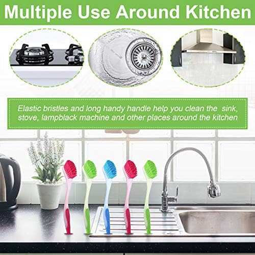 5 Pieces Dish Brush Set with Handle