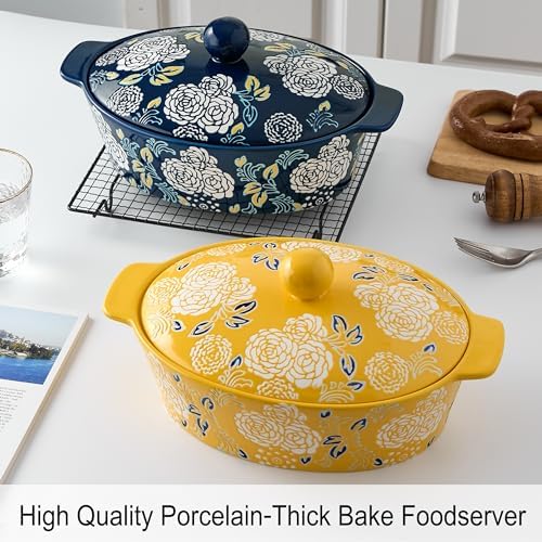 Ceramic Casserole Dish With Lid, Casserole Dishes for Oven, Baking