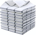 Cotton Dish Towels for Kitchen, Dish Rags, 12 x 12 Inches, 8pc, Grey