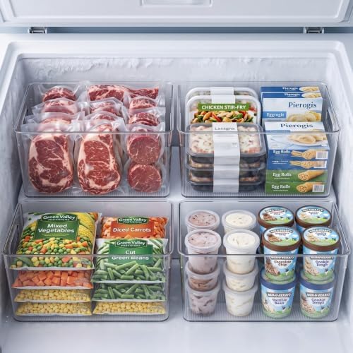 Heyuzb Clear Storage Bins Plastic