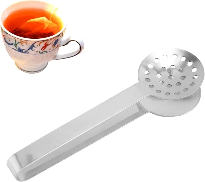 Tea Bag Squeezer Tongs, Stainless Steel Teabag Strainer Dispenser Gripper by Unknown