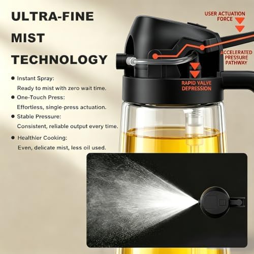 Pure Future Olive Oil Sprayer, Black