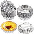 Dicunoy 30 PCS Egg Tart Mold for Baking, 3.8 Inch Stainless Steel Mini