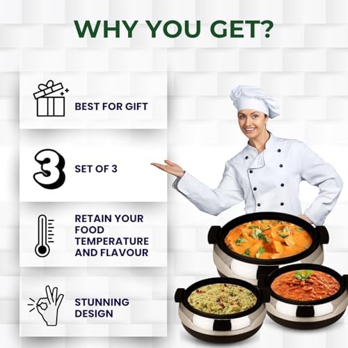 Glasserol 3-Piece Stainless Steel Casserole Set with Glass Lids