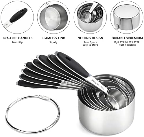Measuring Cups and Spoons Set Stainless Steel Measuring Cup Measuring