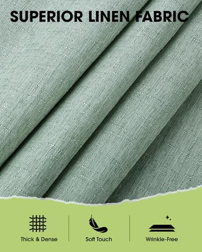 Pureegg Rectangle Linen Tablecloth Waterproof & Stain Resistant