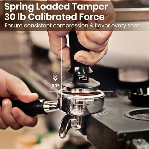 51mm Espresso Accessories Kit, Calibrated Spring Loaded Tamper, WDT