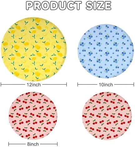 JarThenaAMCS 3Pcs Reusable Beeswax Bowl Covers