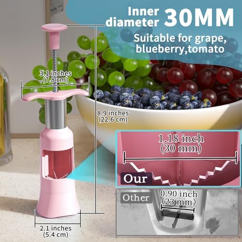Newness Grape Cutter Tool - Stainless Steel Kitchen Gadgets with 2