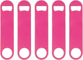 5 Pcs Pink Stainless Steel Heavy Duty Flat Bottle Openers, 7 Inch Solid Beer by Unknown