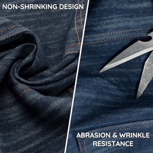 Heavy Duty Cotton Denim Chef Apron with Pockets for Men Women