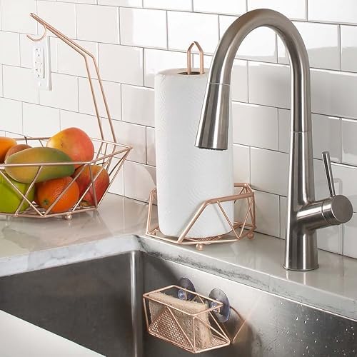 Kitchen Details Copper Geode Paper Towel Holder