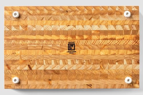 Larch Wood Canada End Grain Cutting Board, 21-5/8 x 13 Inches
