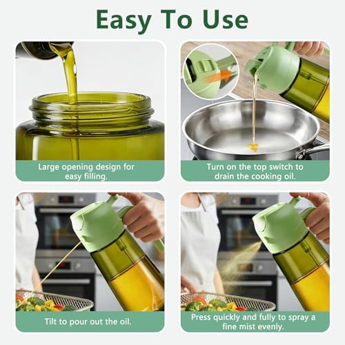 2-Pack Olive Oil Sprayer and Dispenser Bottle