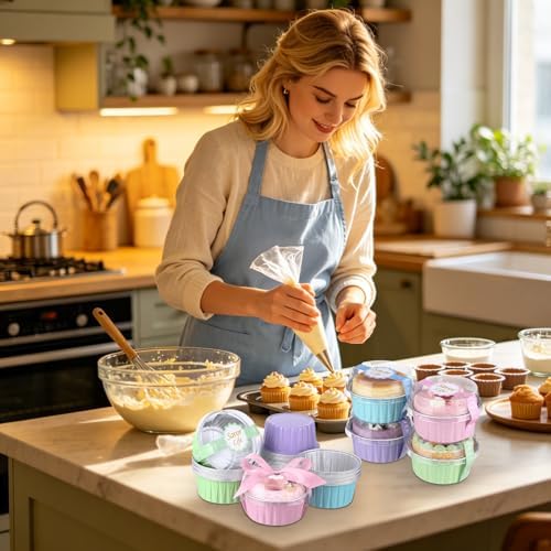 876 Pack Back to School Macaron Mini Cake Pans Set with Lids