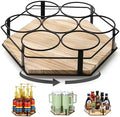 Cididu Rotating Coffee Syrup Organizer 7 Bottles, Coffee Syrup Rack