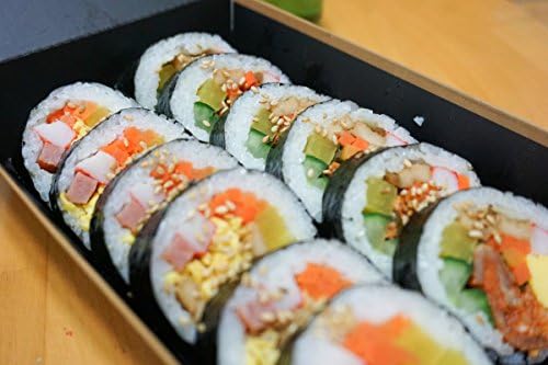 BambooMN Sushi Making Kit - 2x Green Sushi Rolling Mat, 1x Rice
