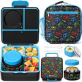 Fimibuke 60oz Kids Bento lunch Box with Insulated Lunch Bag & 8.5oz