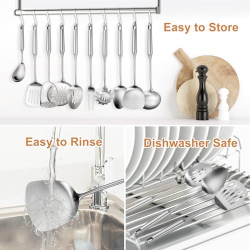 12-Piece 304 Stainless Steel Cooking Utensil Set
