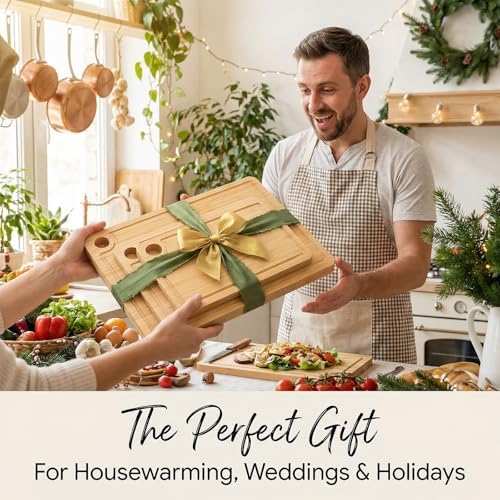 3 Pack Bamboo Cutting Board Set