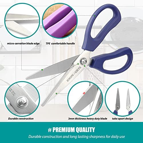 KUNIFU Detachable Kitchen Scissors, Black