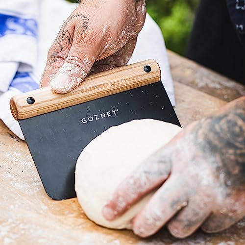 Gozney Dough Cutter, Wood Handle Pizza Dough Cutter, Stainless Steel