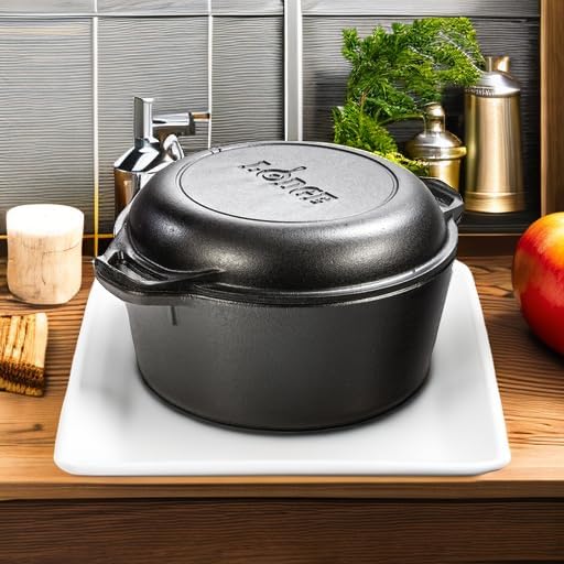 Lodge Cast Iron Double Dutch Oven - Image 7