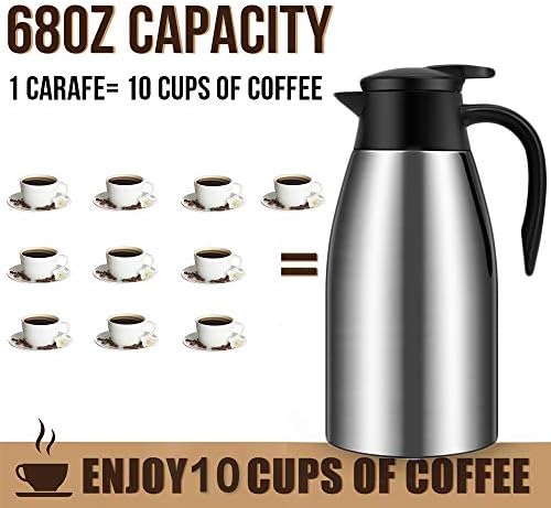 68oz Coffee Carafe Insulated, Airpot Thermal Coffee Carafes for