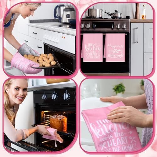 Sratte 6-Piece Pink Kitchen Decor Accessories Set