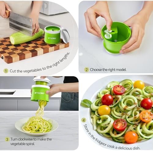 4-in-1 Adjustable Vegetable Spiralizer Slicer