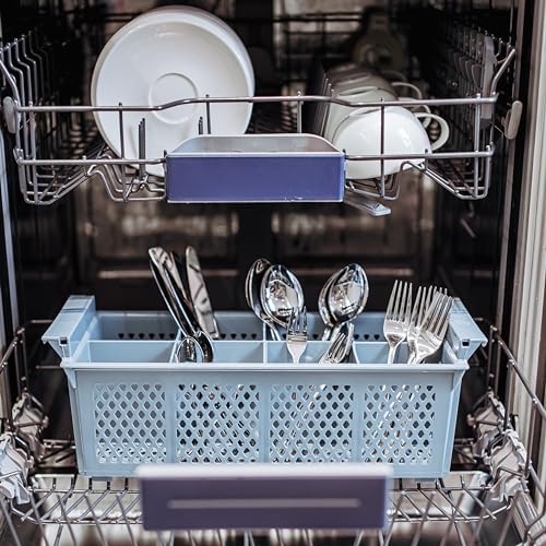Flatware Rack – 8-slot Plastic Cutlery Basket – Large 16" Organizer