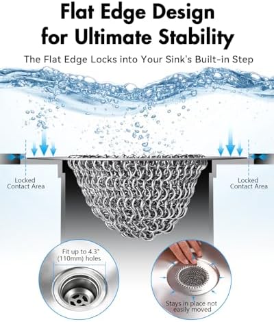 2-Pack Reversible Kitchen Sink Drain Strainers