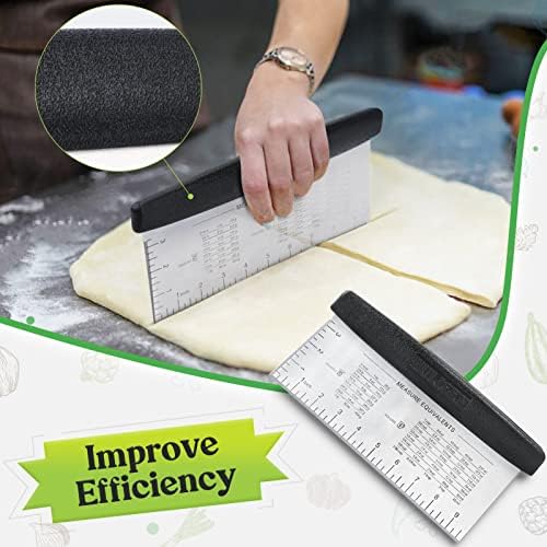 HULISEN 10-Inch Bench Scraper, Stainless Steel Dough Cutter