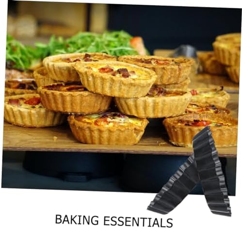 6 Pack round Carbon Steel Tart Pans with Removable Bottom