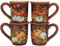 Harvest Blessings Set of 4 Ceramic Mugs – Cozy up with coffee, tea, or