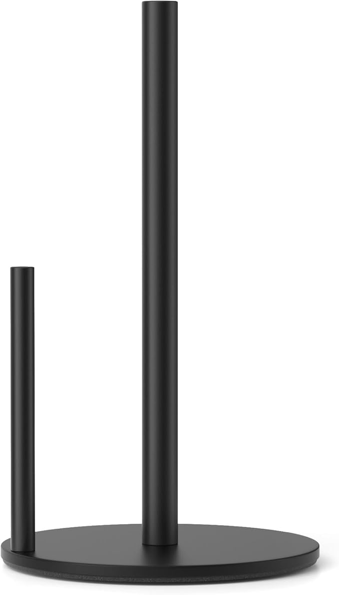 Paper Towel Holder Black, Premium Stainless Steel Kitchen Roll Dispenser by niffgaff