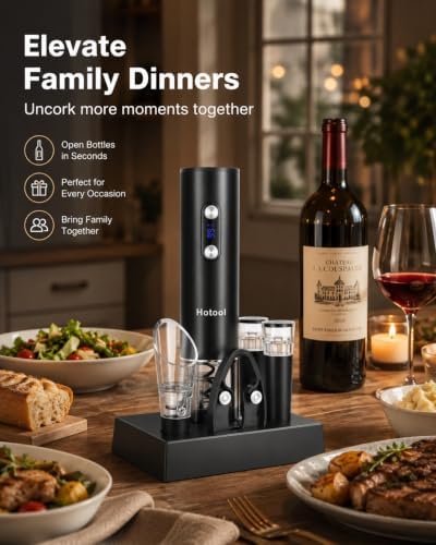Hotool Rechargeable Electric Wine Opener Gift Set with LED Display