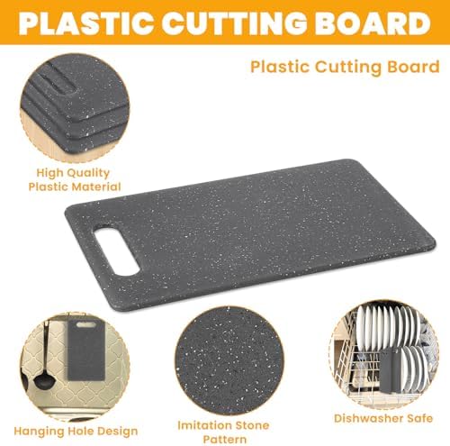 6 Pcs Plastic Cutting Boards, Small Rectangular Cutting Board Set