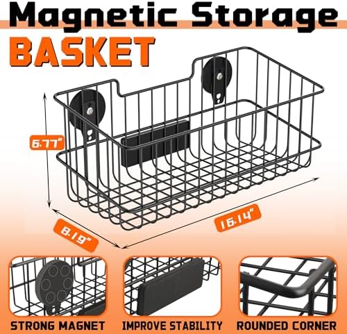 ULIBERMAGNET Magnetic Wire Baskets, 2-Pack
